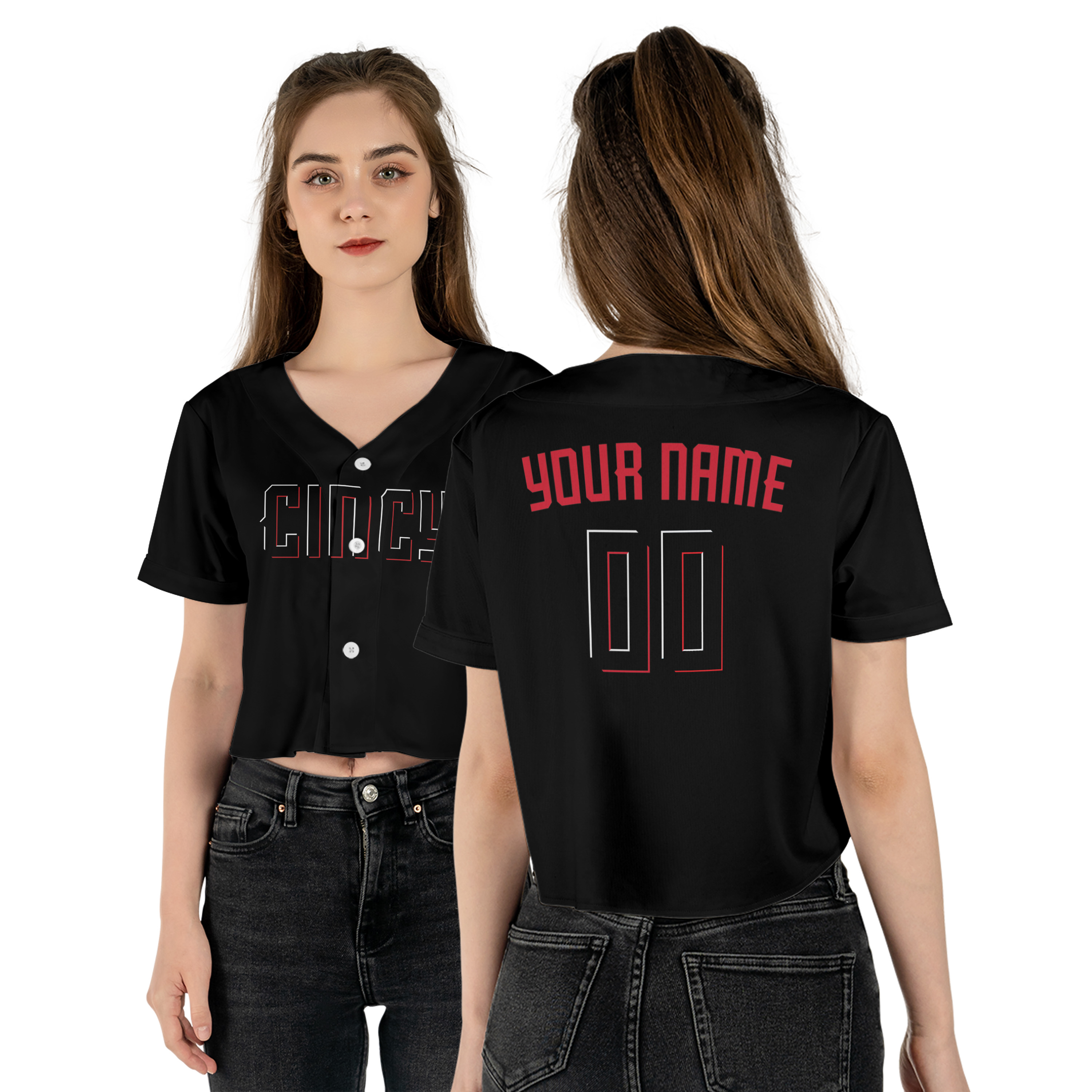 Personalized Crop Top Baseball Jersey